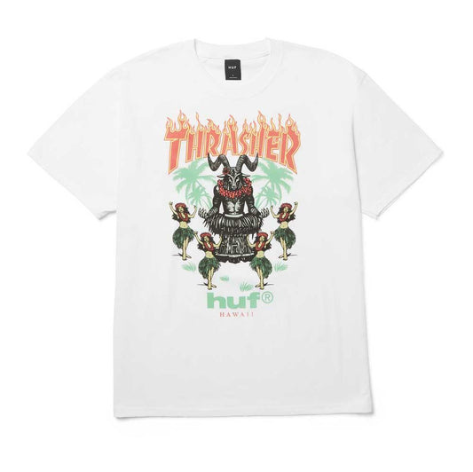 HUF x Thrasher Goat Luau Short Sleeve T-Shirt White