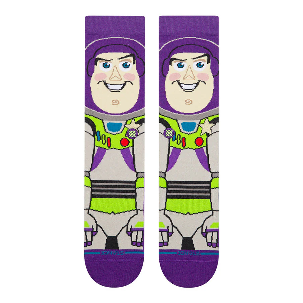 Stance X Toy Story Buzz Crew Socks Purple Large Uk7-11