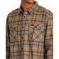 RVCA Hughes Flannel Bombay Brown Long Sleeve Shirt