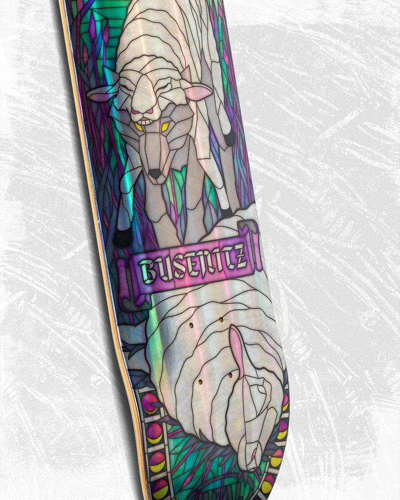 Real Dennis Holographic Cathedral Skateboard Deck Multi 8.38"