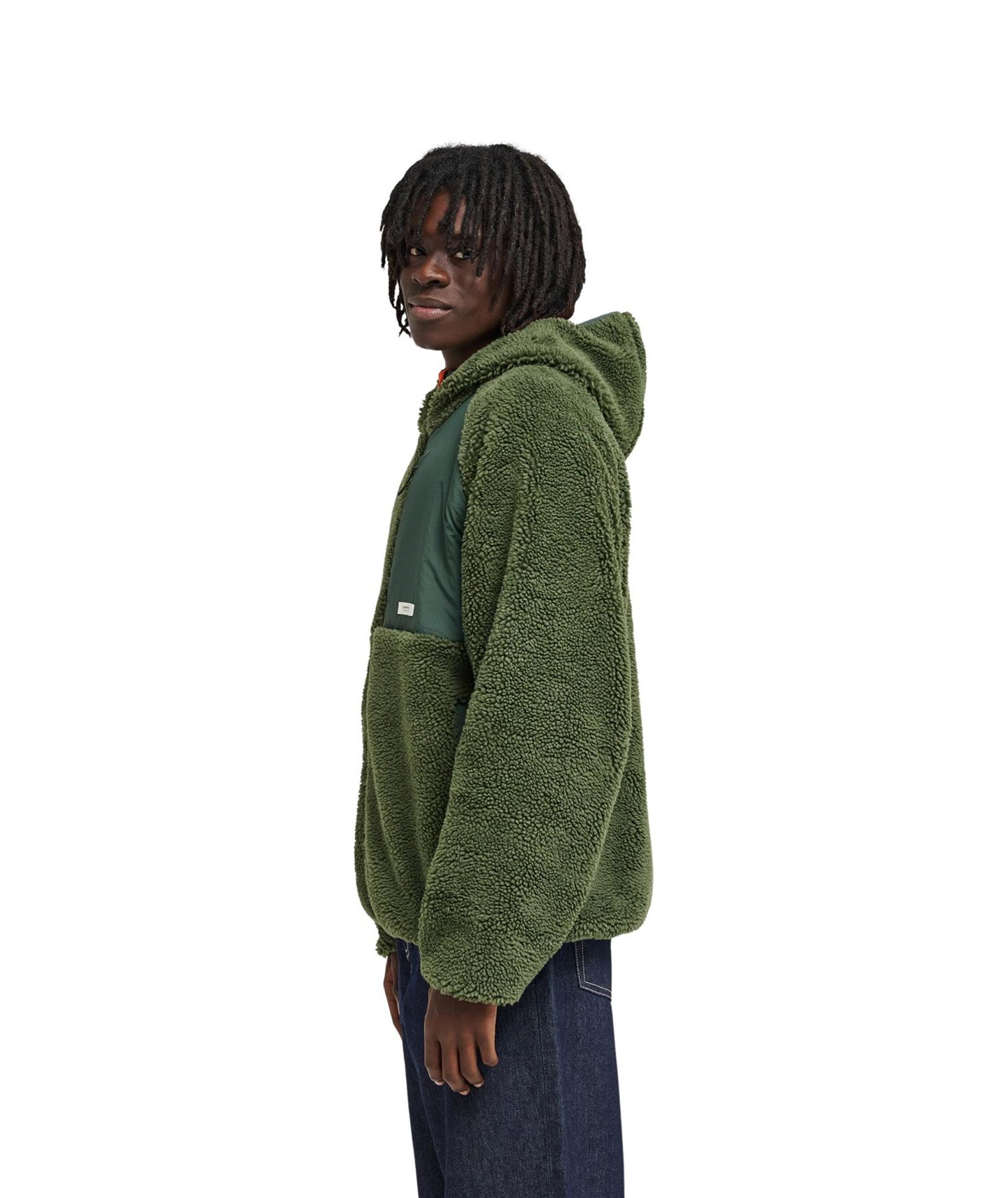 Element Wolfe Reversible Sherpa Hoodie Bronze Green