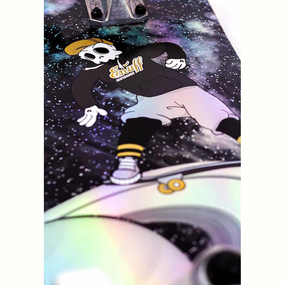 Enuff Skully Hologram Factory Complete Skateboard Black 7.25"