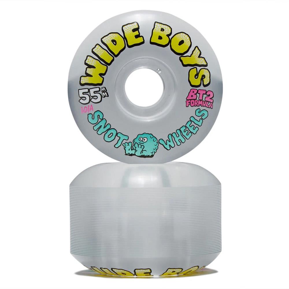 Snot Wheels Wide Boys Wheels Clear Skateboard Wheels 55mm 101a