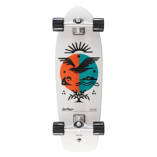 Arbor Surfskate CX Surf Rocket White Complete Skateboard 30.5"