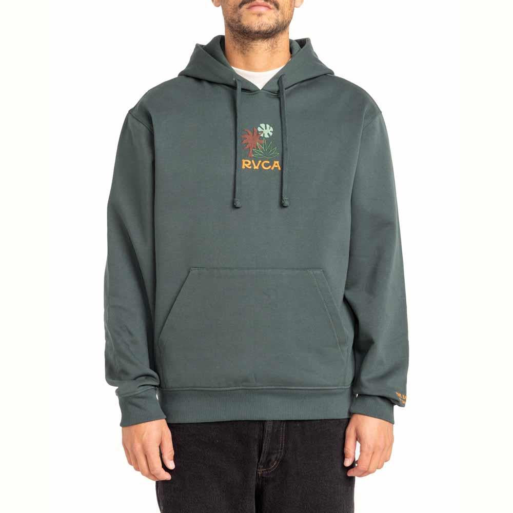 RVCA Desert Cuts Hooded Sweatshirt Hunter Dark Green