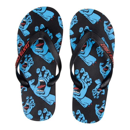 Santa Cruz Mens Sandals Drift Flip Flops Screaming Hands