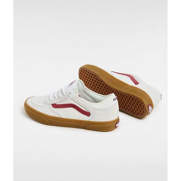 Vans Skate Rowley White Red Gum Skate Shoes