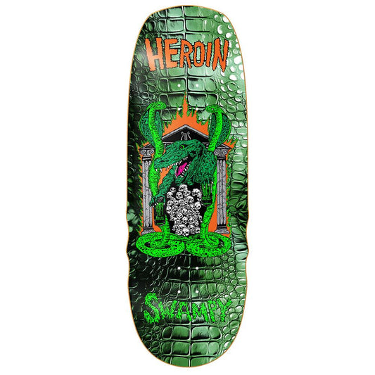 Heroin Skateboards Swampy Knock Off Skateboard Deck  10.6"