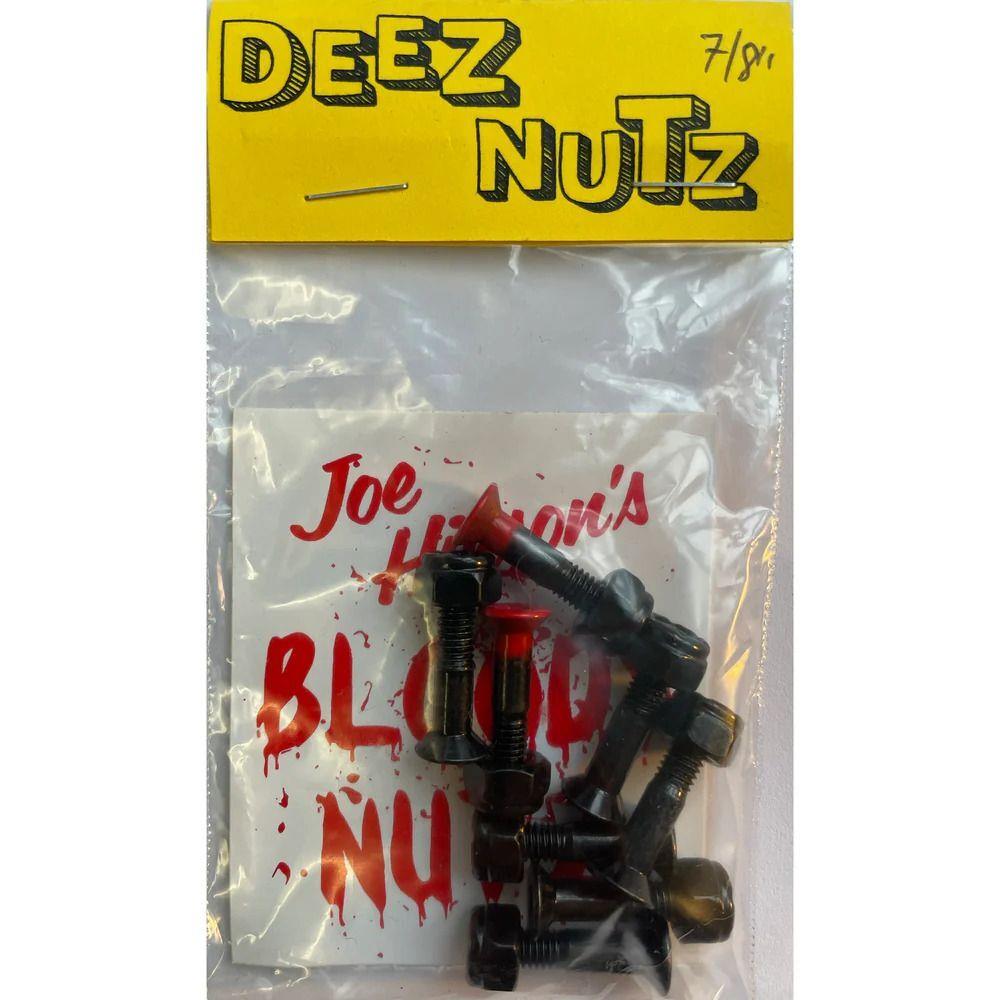 Deez Nuts Joe Hinsons Bloody Nuts 7/8" Allen Bolts 6x Black 2x Red