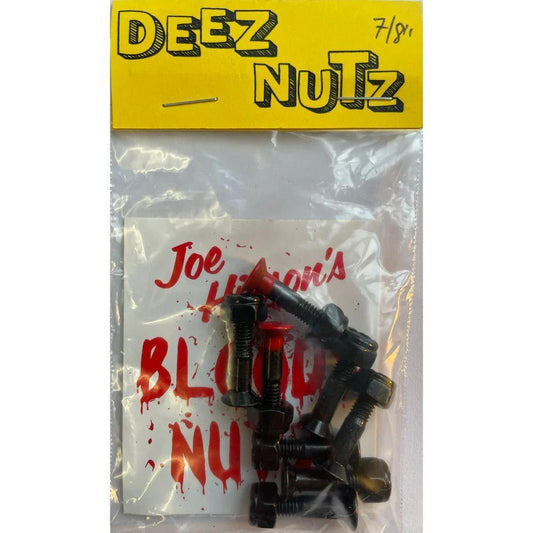 Deez Nuts Joe Hinsons Bloody Nuts 7/8" Allen Bolts 6x Black 2x Red