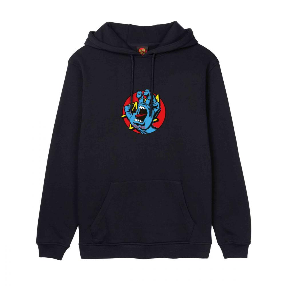 Santa Cruz Hooded Hand Dot Front Black Medium