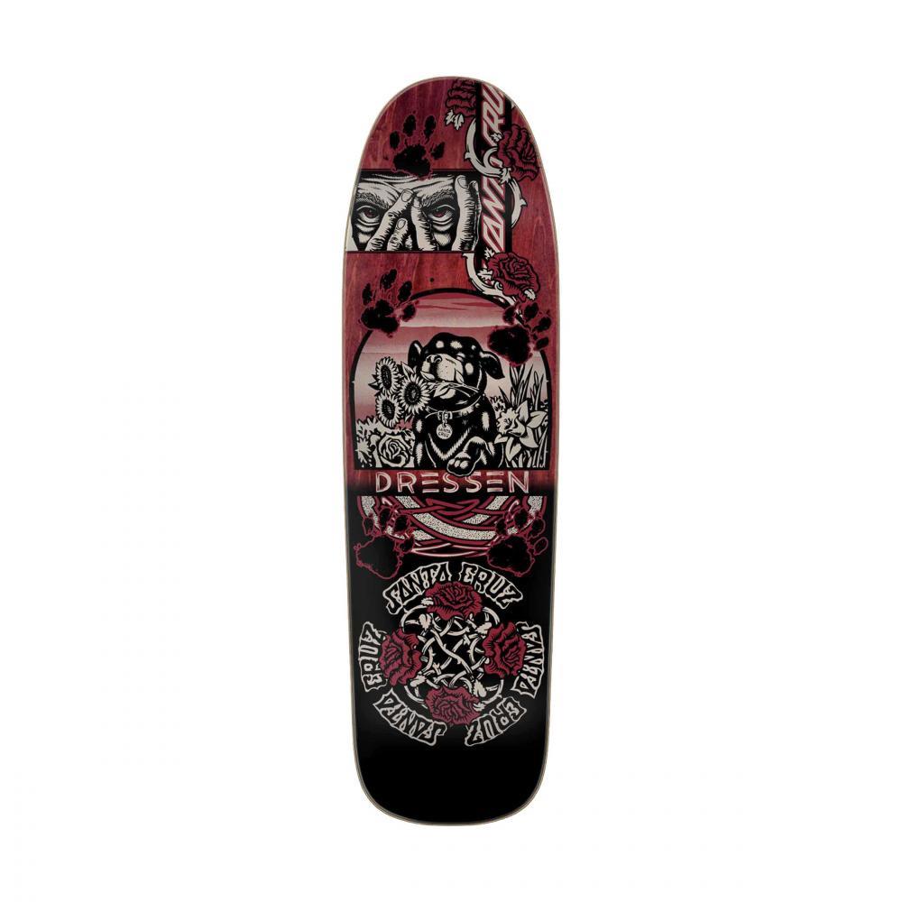 Santa Cruz Shaped Deck Dressen Evo Pro Black Red 9.3"