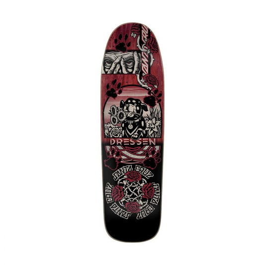 Santa Cruz Shaped Deck Dressen Evo Pro Black Red 9.3"