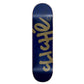 Cliché Handwritten Skateboard Deck Navy Gold 8"