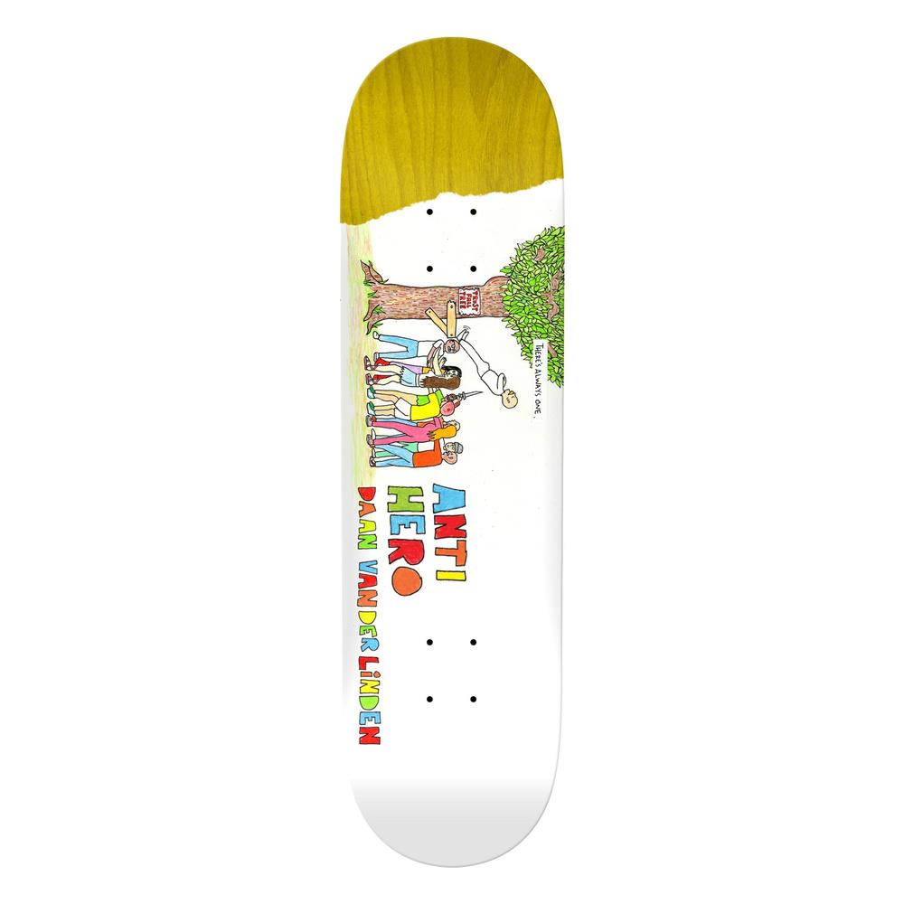 Antihero Daan Porous Walker Round 3 Skateboard Deck White 8.25"