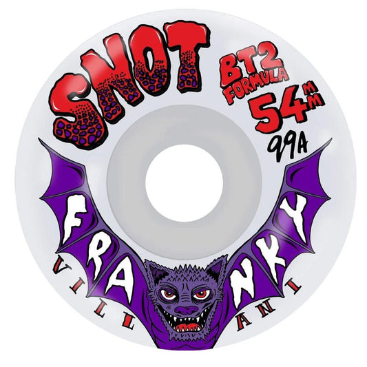 Snot Wheels Franky Villani Clear Skateboard Wheels Conical 54mm 99a