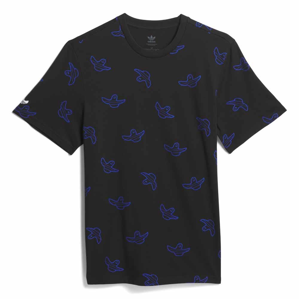 Adidas Skateboarding Shmoo All Over Print T-Shirt Black Royal