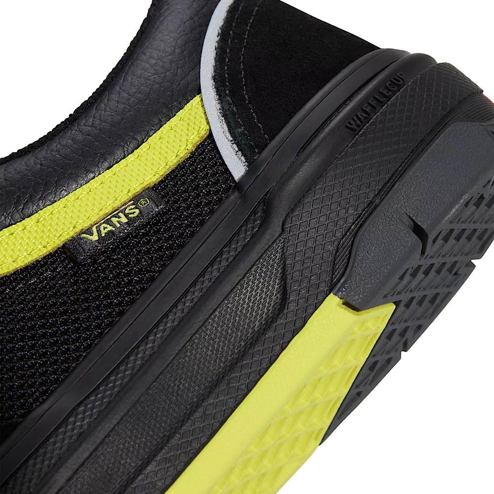 Vans Skate Old Skool Wafflecup Skate Shoes Reflective Black Lime