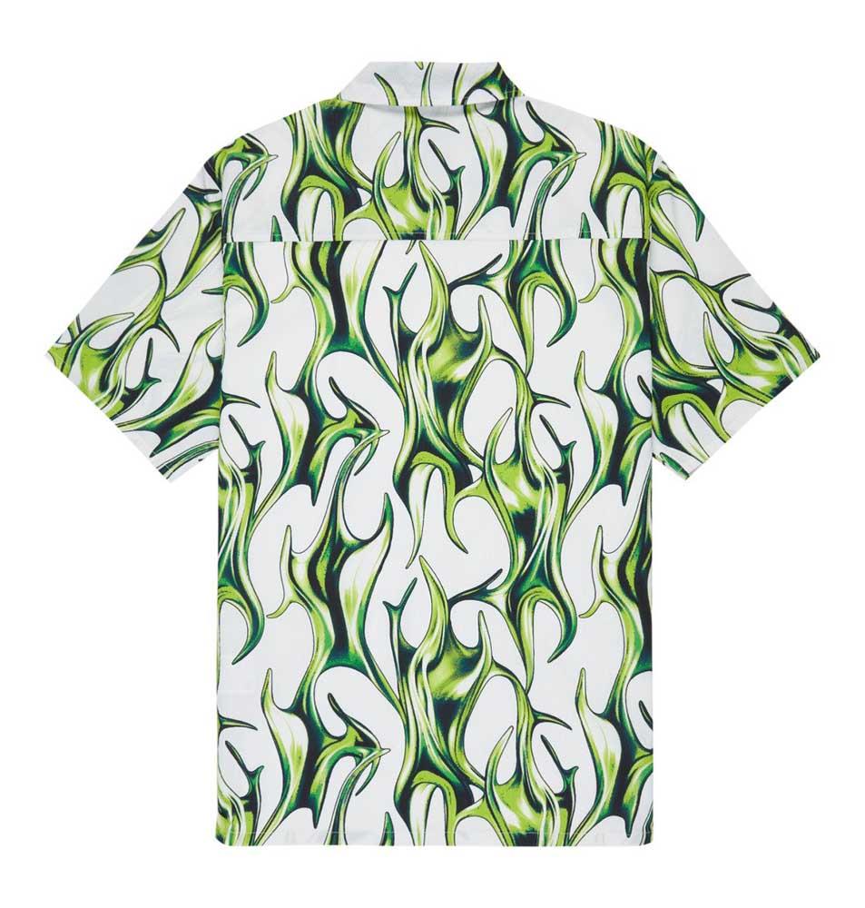DC Full On Resort Shirt Liquid Fuego White