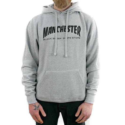Black Sheep Manchester Thrasher Hooded Sweatshirt Heather Grey