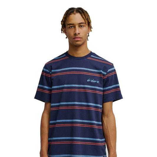 DC Shoe Co Sheriff Stripe Short Sleeve T-Shirt Blue Black Iris