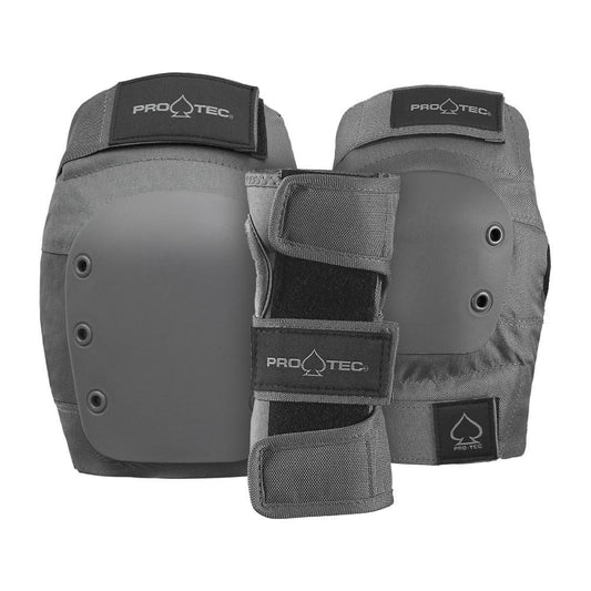 Pro-Tec Pads Street Gear Junior 3 Pack Open Grey Youth
