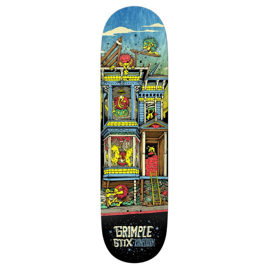 Anti Hero Skateboards Kanfoush Grimple Stix Victorians Skateboard Deck Multi 8.75"