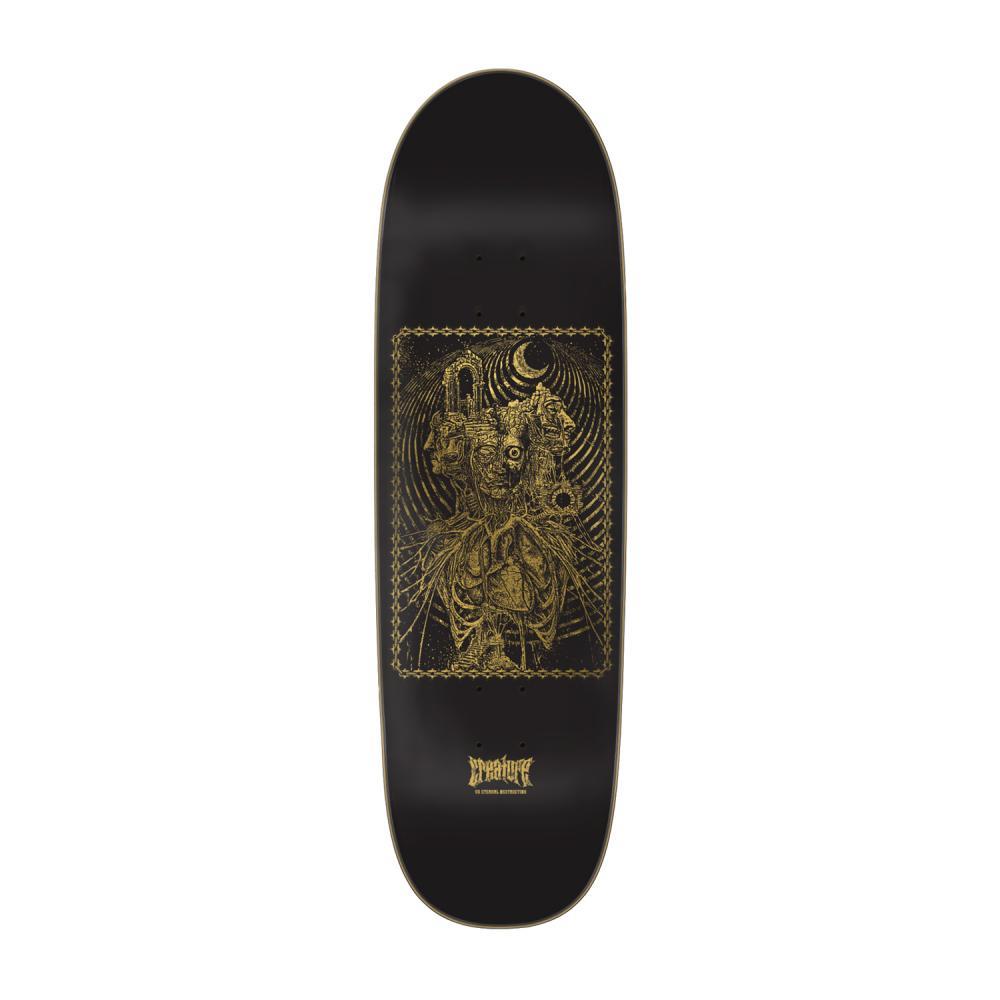 Creature VX Skateboard Deck Fortress LG Black Gold 9.25"