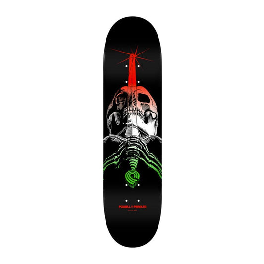 Powell Peralta Skull & Sword Green Fade Shape 243 Skateboard Deck 8.25"