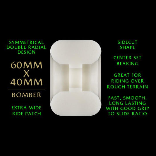 Powell Peralta Dragon Formula Skateboard Wheels 60mm x 40mm 88A BOM Off White Green