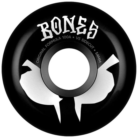 BONES Skateboard Wheels OG Formula 54mm 100A V5 Sidecut Black SP26