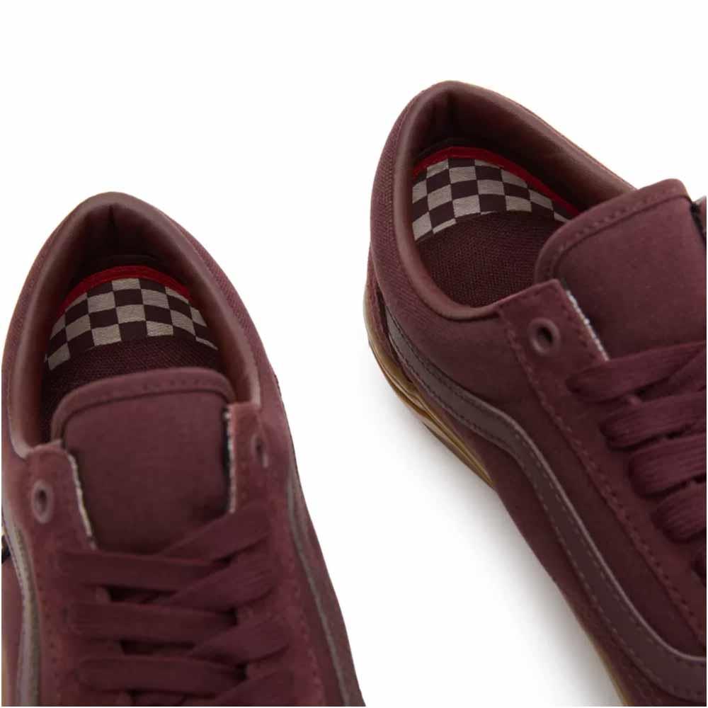 Vans maroon clearance gum sole