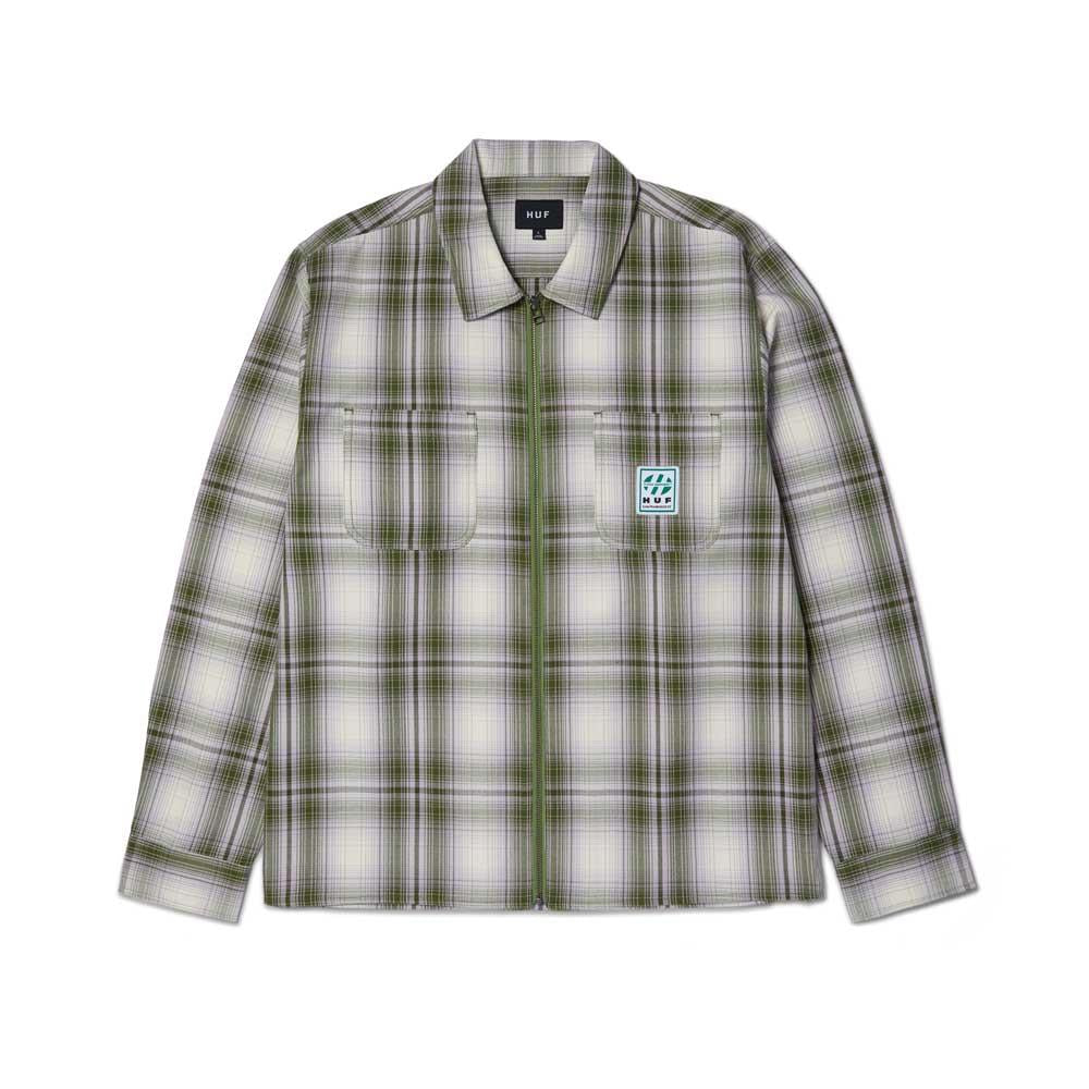 Huf Fillmore Plaid Shacket Leaf Green