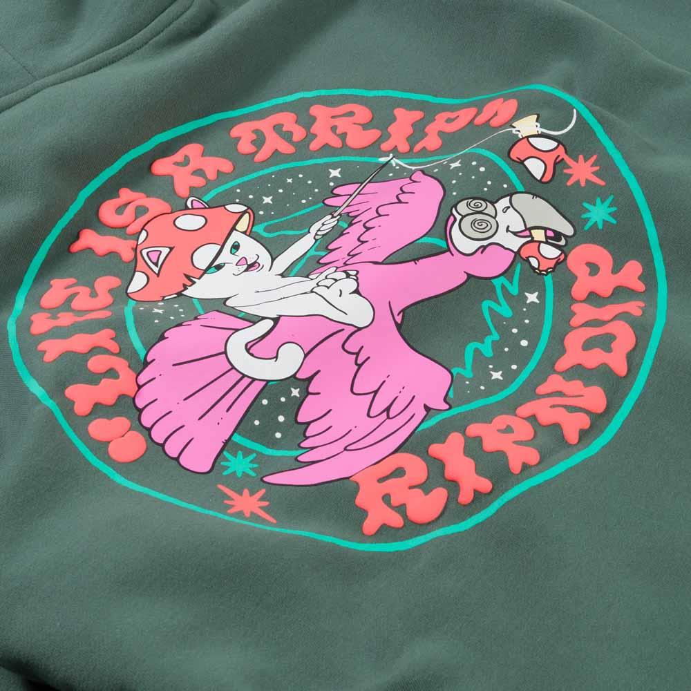 Rip N Dip Take A Trip Hooded Sweatshirt Apline Green