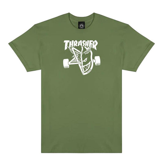 Thrasher x Spitfire T-Shirt Thrash & Burn Military Green