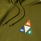 Huf Prism TT Pullover Hooded Sweatshirt Olive Green