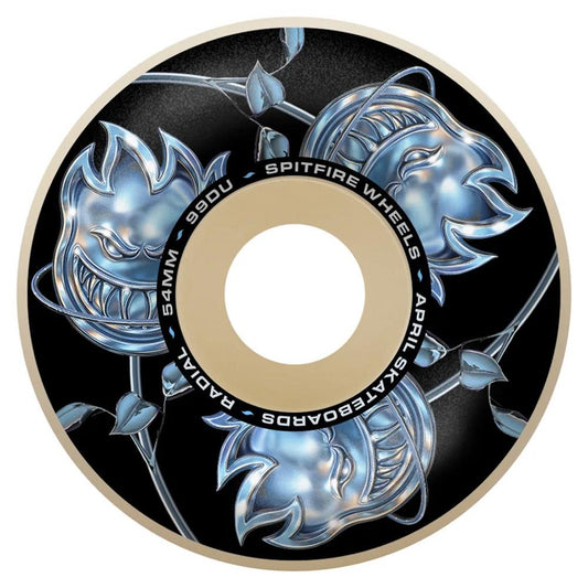 Spitfire x April Formula 4 Bighead Rose Radial 54mm Skateboard Wheels Natural 99a