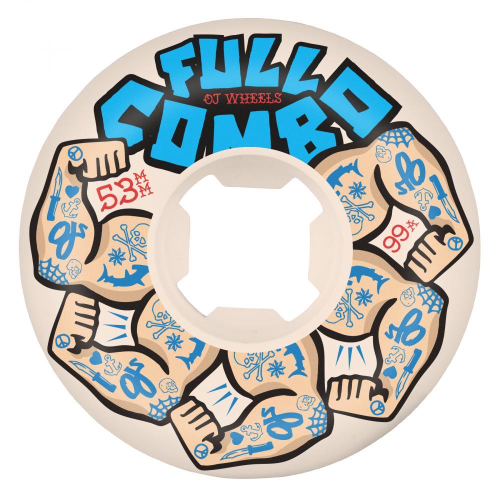 OJ Skateboard Wheels Team Elite Full Combo 99a White 59mm