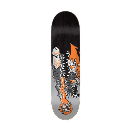 Santa Cruz Skateboard Deck Meek Scratched Slasher FB Grey/Orange 8.25"