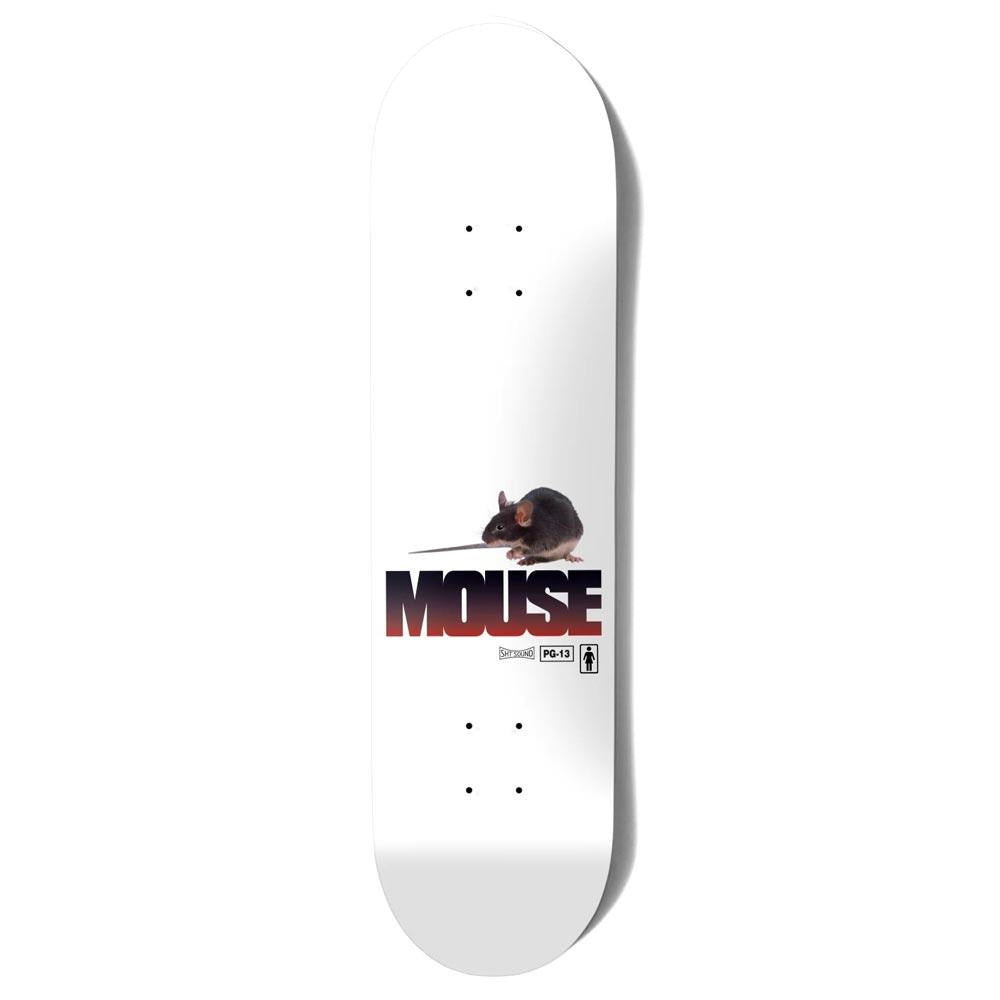 Girl Skateboards Mouse Mike Carroll Skateboard Deck White 8.5"