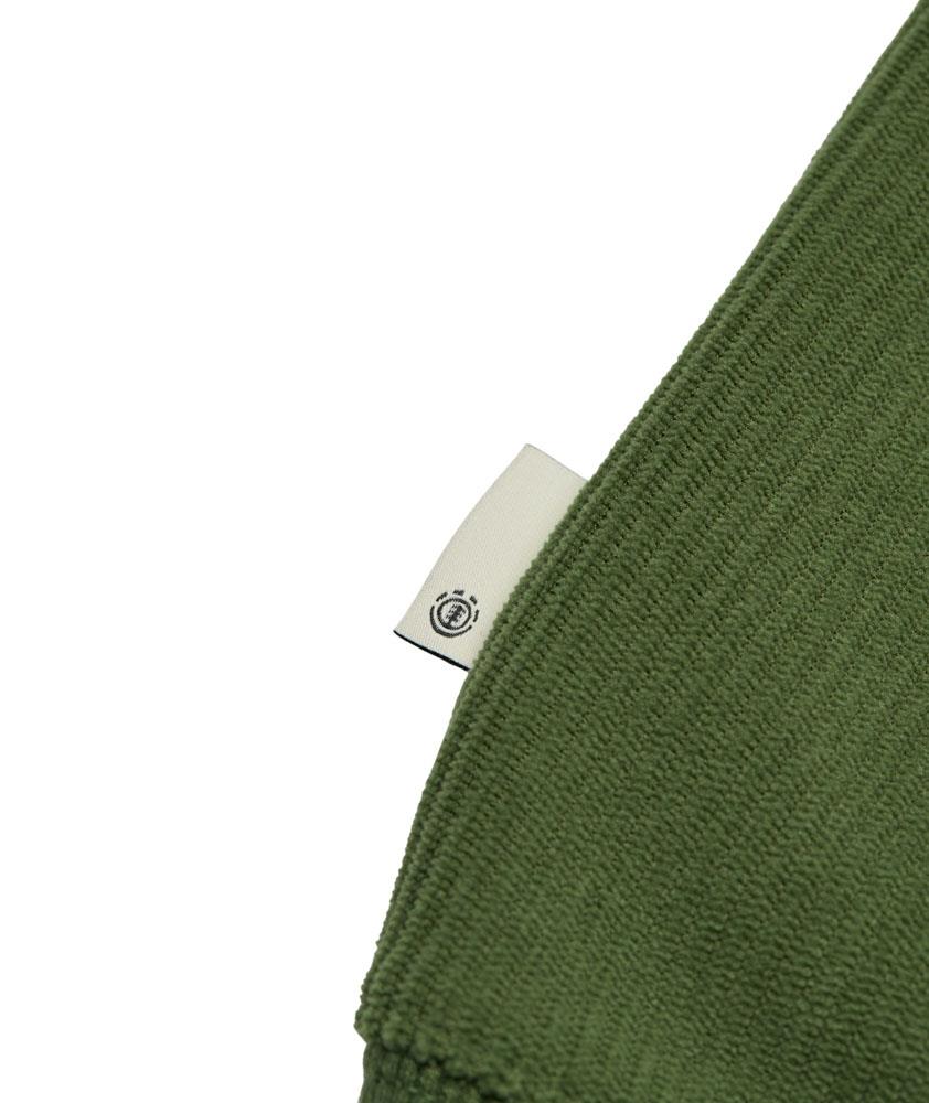 Element Lowcase Corduroy Zip Hooded Sweatshirt Bronze Green
