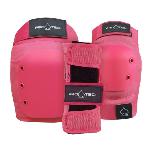 Pro-Tec Pads Street Adult 3-PK Pad Set Open Pink