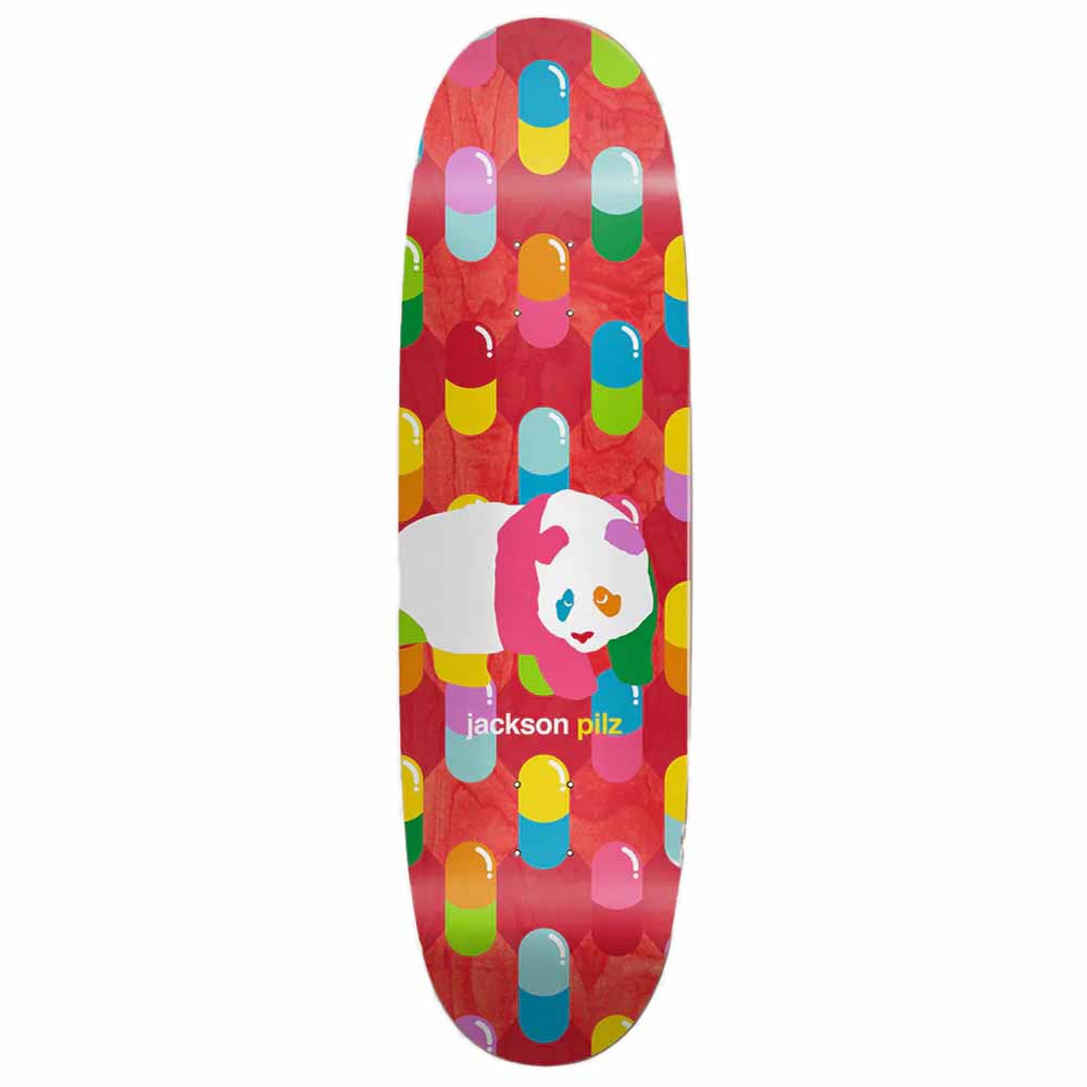 Enjoi Pilz Peekaboo Pro Panda Super Sap R7 Skateboard Deck Red 9.125''