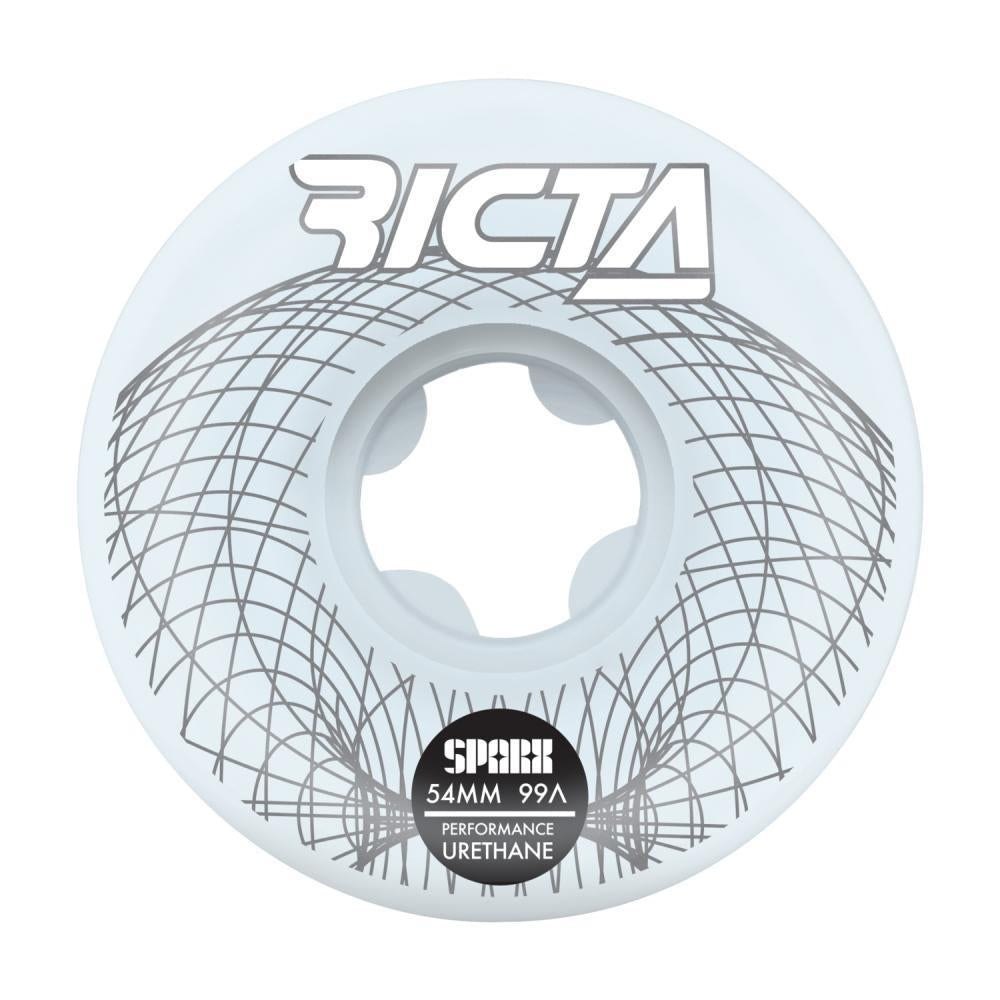 Ricta Wheels Wireframe Sparx Skateboard Wheels 99a White 54mm
