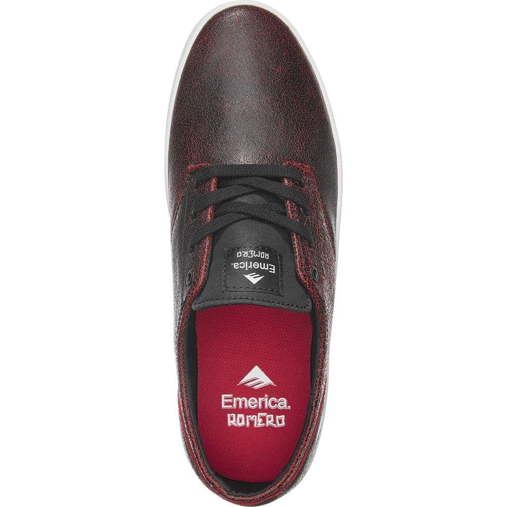 Emerica Footwear The Romero Laced Black Red Black Skate Shoes