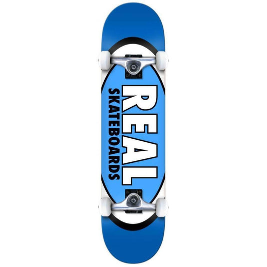 Real Classic Oval Medium Factory Complete Skateboard Blue 7.75"