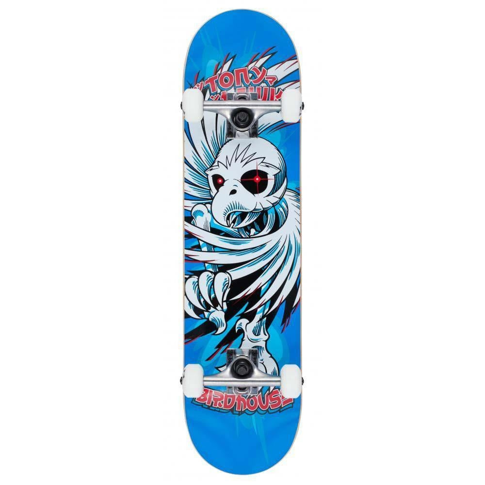 Birdhouse Stage 1 Hawk Spiral Factory Complete Skateboard Blue 7.75"