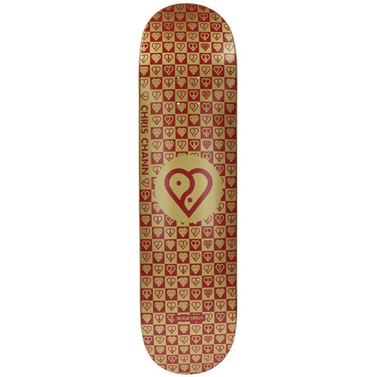 Heart Supply Chris Chann Trinity Gold Foil With Raised Ink Skateboard Deck 8"