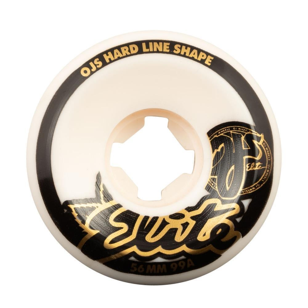 OJ Elite Hardline Skateboard Wheels 99a White 56mm