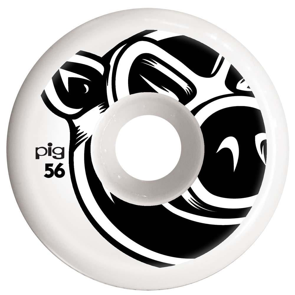 Pig Head C-Line Skateboard Wheels 101a White 56mm